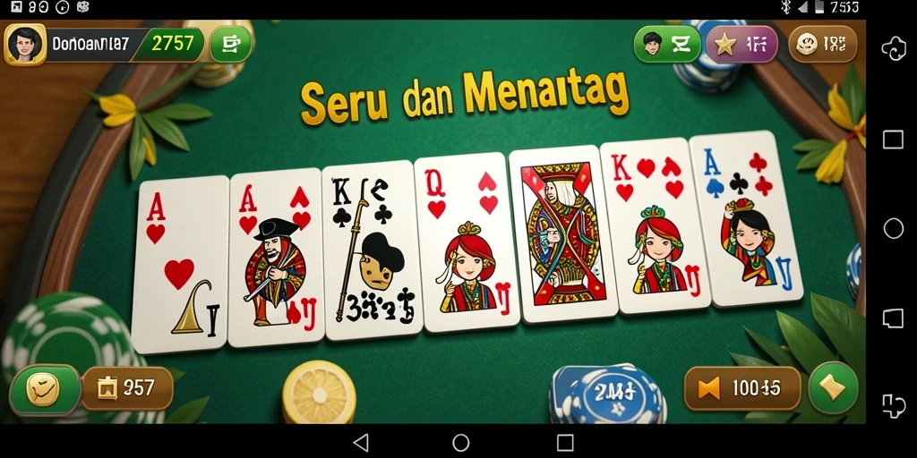 Screenshot gameplay 2757 yang menunjukkan keseruan bermain domino.