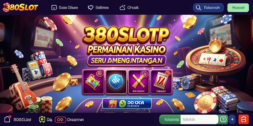 Tampilan gameplay menarik di 380SLOT yang menampilkan suasana Kasino.