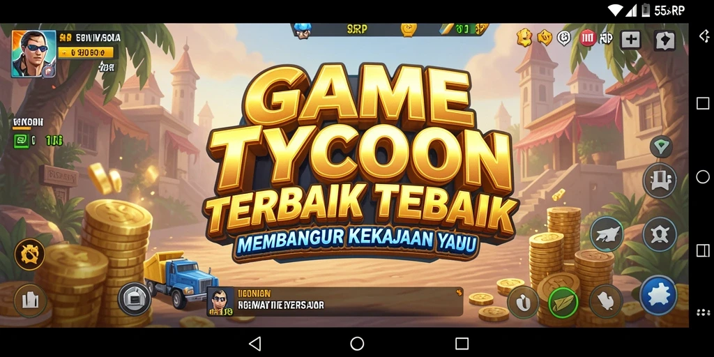 Tampilan gameplay seru dalam 55RP dengan elemen Tycoon.