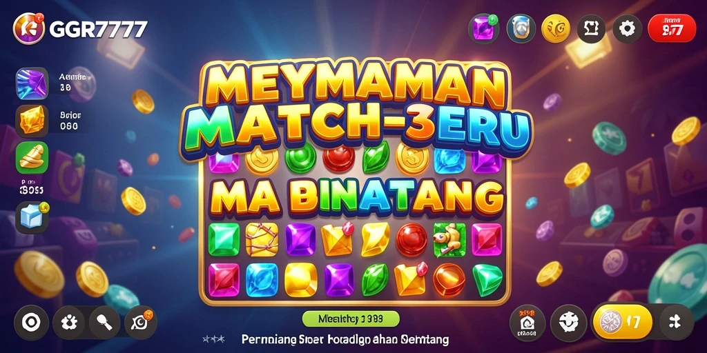 Tampilan gameplay seru di GGR7777 dengan tantangan Match-3.