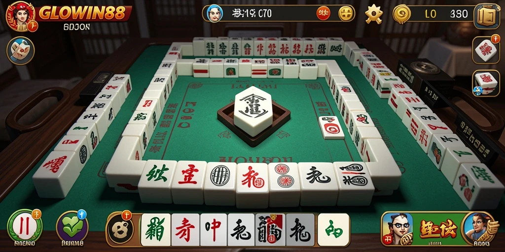 Tampilan gameplay Mahjong yang menyenangkan dari GLOWIN88.