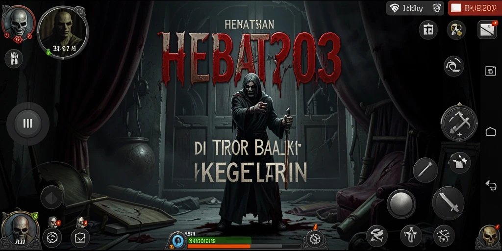 Tangkapan layar HEBAT303 menampilkan momen ketegangan saat pemain menjelajahi dunia horor yang gelap.