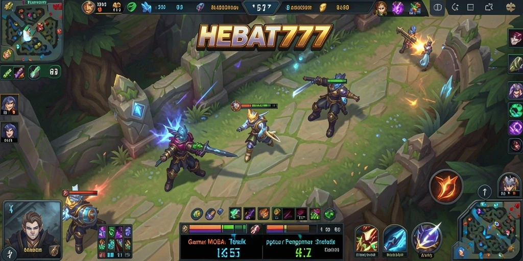 Gameplay seru dengan pertarungan tim yang strategis di HEBAT777.
