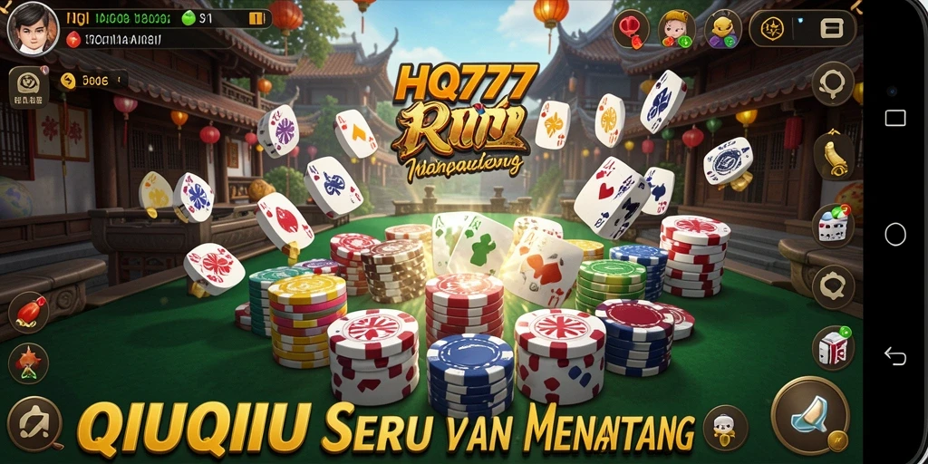 Tampilan gameplay seru dalam permainan QiuQiu HQ777.