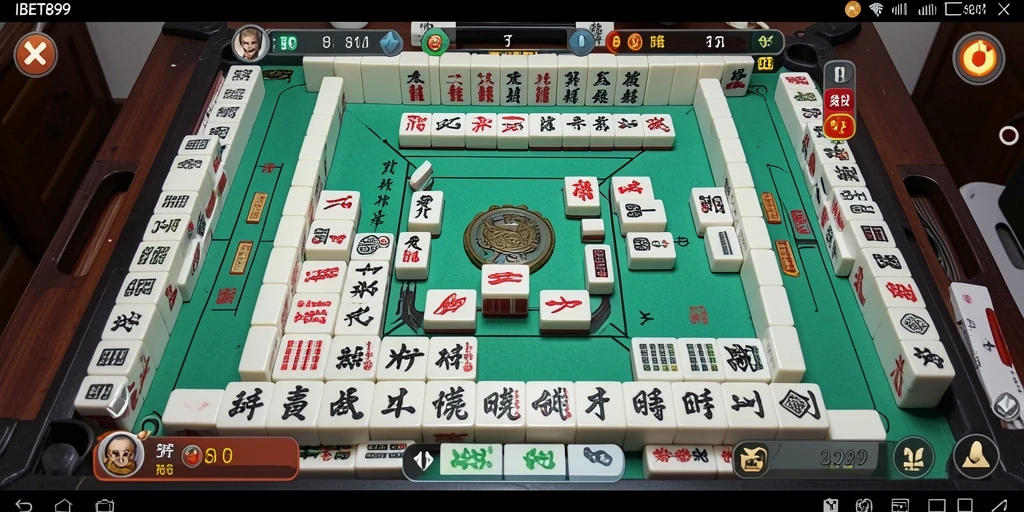 Tampilan screenshot IBET899 menunjukkan keseruan permainan Mahjong.
