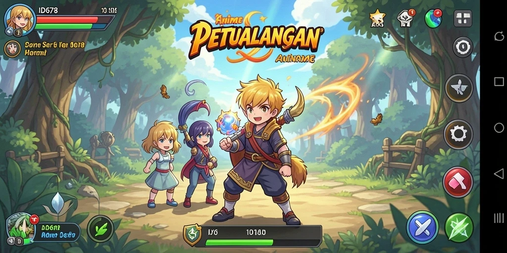 Menampilkan gameplay seru dari ID678 dengan karakter anime ikonik.