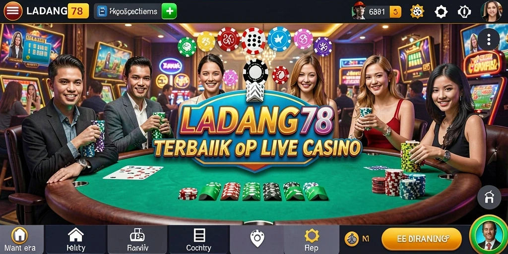 Tampilan gameplay Live Casino yang memikat di LADANG78.