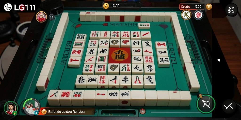 Screenshot gameplay LG111 menampilkan serunya permainan Mahjong.