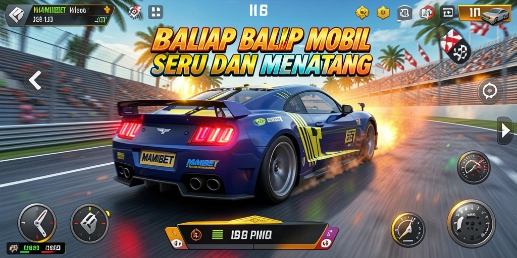 Tampilan gameplay Racing MAMIBET yang mendebarkan dan penuh aksi.
