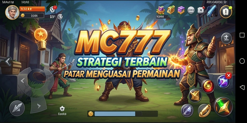 Tangkapan layar gameplay MC777 menampilkan pertempuran strategi yang intens.