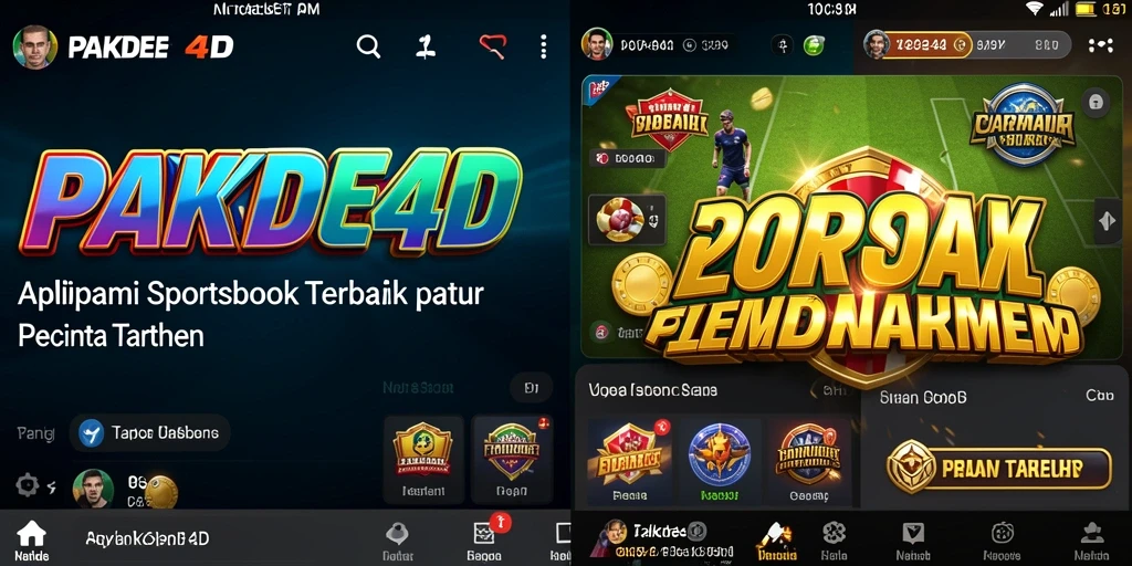 Screenshot utama PAKDE4D menunjukkan berbagai opsi taruhan olahraga yang menarik.