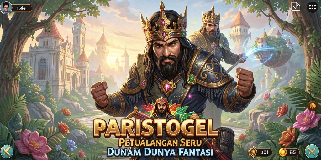 Screenshot menunjukkan karakter menjelajahi dunia penuh tantangan.
