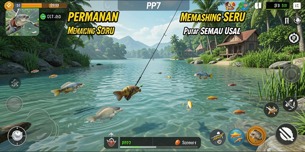 Tangkapan ikan yang memukau di dalam game PP7.