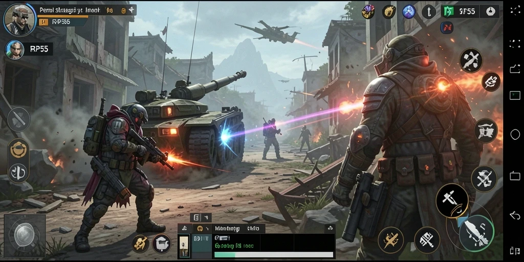 Tampilan gameplay RP55 dengan strategi yang mendalam dan menegangkan.