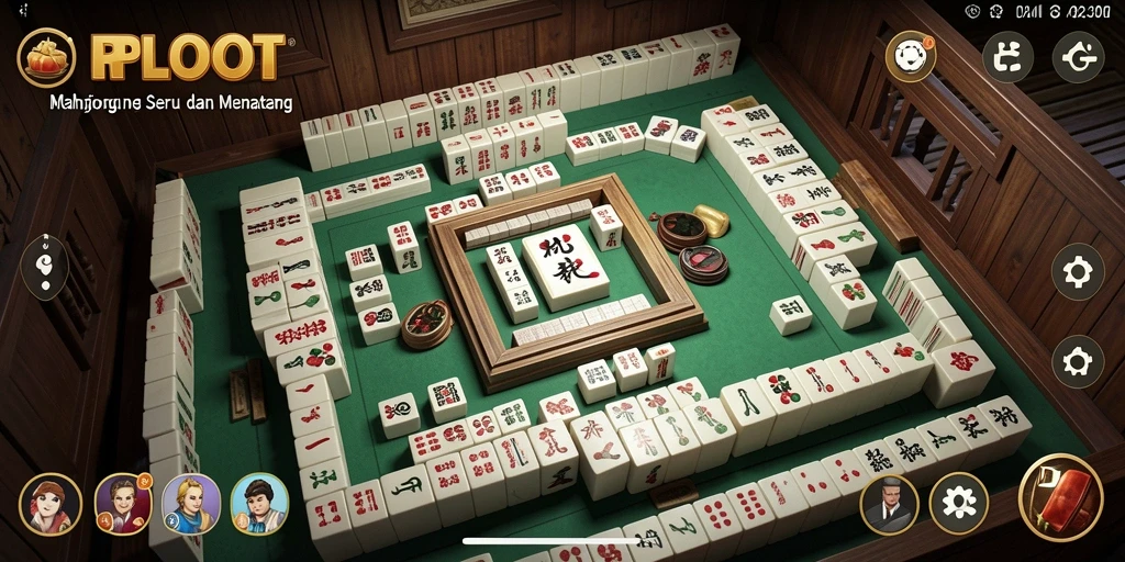 Tampilan menarik dari gameplay Mahjong di RPLOOT.