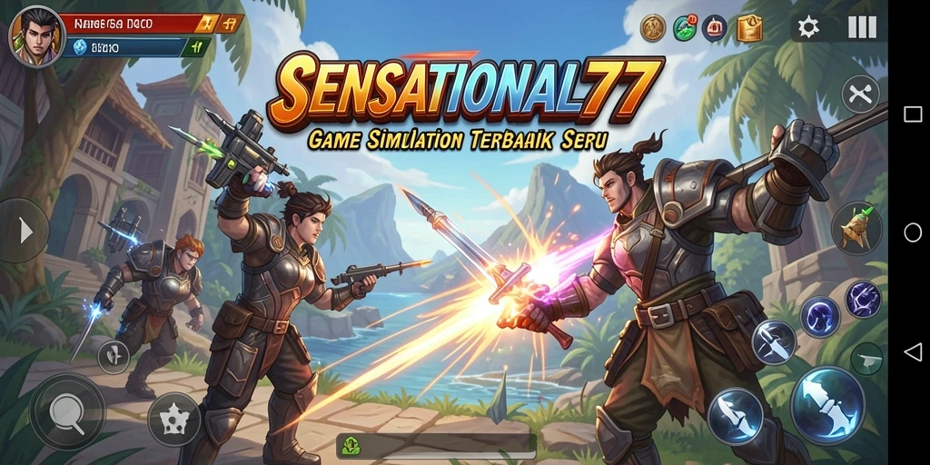 Tampilan gameplay SENSATIONAL77 yang menarik dan interaktif.