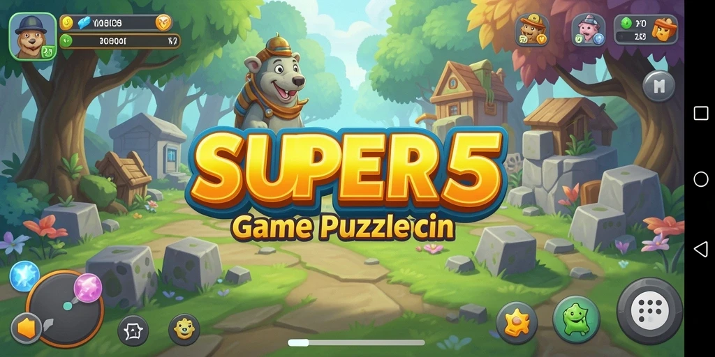 Tampilan gameplay SUPER5 yang menantang dan menarik.