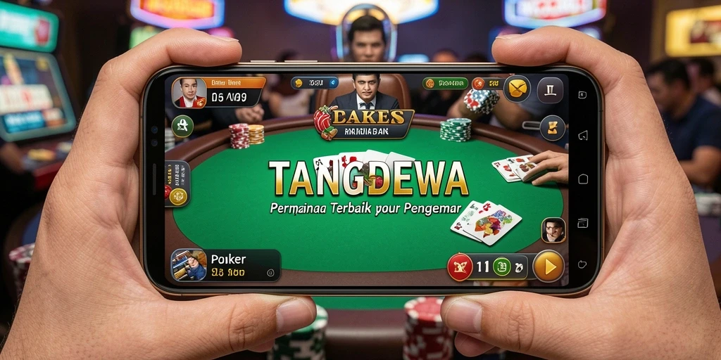 Screenshot TANGANDEWA menampilkan gameplay seru permainan Poker.