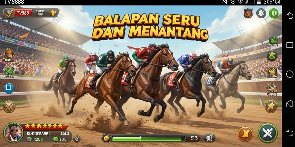 Gameplay balap seru dalam TV888 dengan grafis menakjubkan.